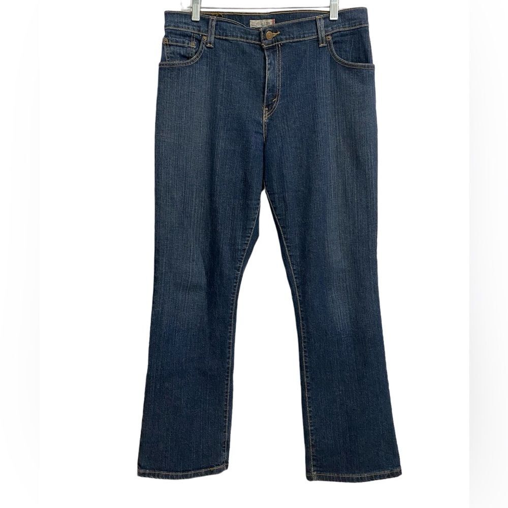 Levi's Women's 550 Relaxed Bootcut Jeans Size 14 Stretch Dark Wash Streetwear
